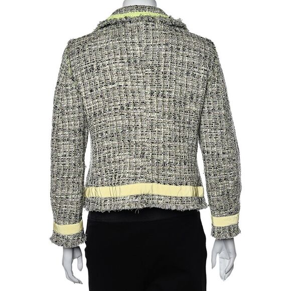 Moschino Cheap and Chic Multicolor Tweed Button Front Jacket L - Picture 3 of 4